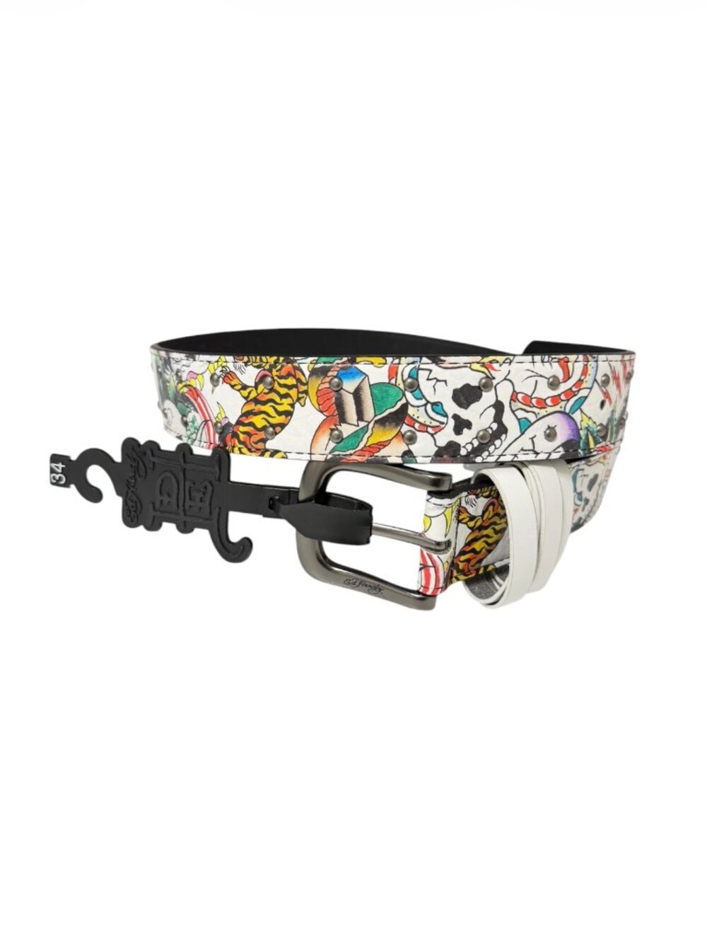 NWT Ed Hardy Studded Belt Y2K Mens Size 34